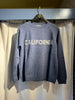 California Italian Cashmere Frayed Crew Sweater in Eclipse & Slate  by 40 Colori