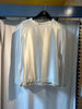 Girocollo Long Sleeve Silk T Shirt in Cream by YC Milano