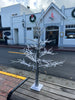 Festive White Snowy Christmas Tree