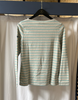 Minquidame Long Sleeve Shirt with Grey and Jade Stripes by Saint James