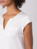 NEW Short Sleeve Silk Shirt in Cream by Repeat Cashmere