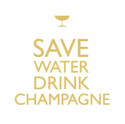 Save Water Drink Champagne Napkins