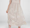 Abito Beige Floral Dress by YC Milano