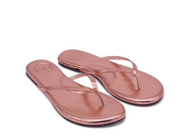 rose gold colored sandals
