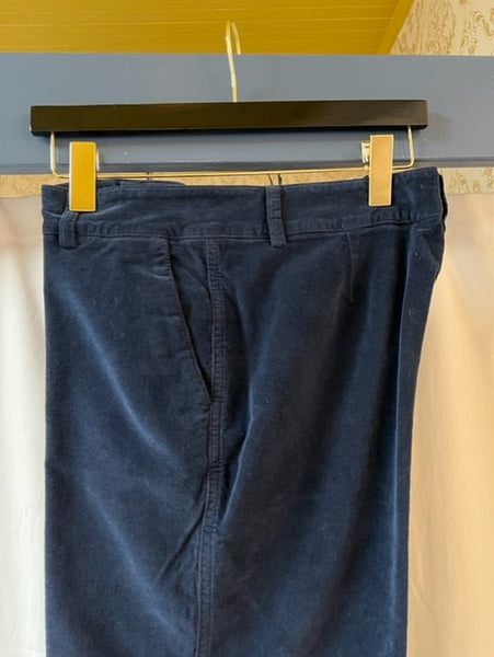 Navy Soft Velvet Cuffed Pants by TONET – The Perfect Provenance