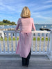 Three-Quarter Cashmere Cardigan in Blush Pink by The Perfect Provenance Luxury Cashmere Collection