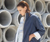 Grey & Blue Stripe V Neck Sweater By TONET - The Perfect Provenance