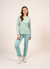 NEW Minquidame Long Sleeve Shirt in Jade and Natural by Saint James