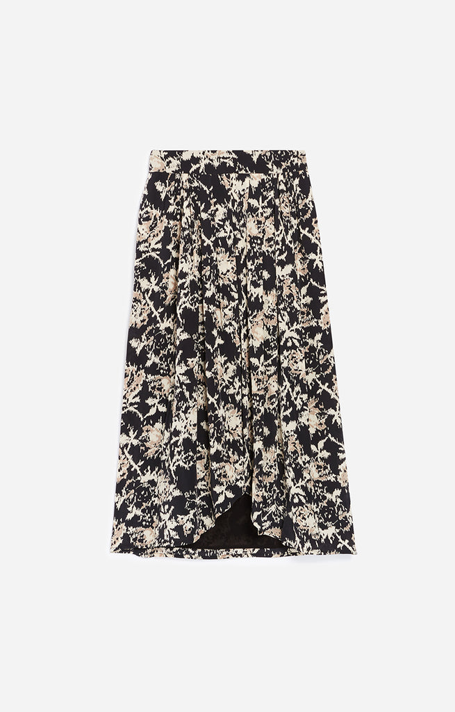 Beauty Skirt in Tan & Black Print  by Vanessa Bruno