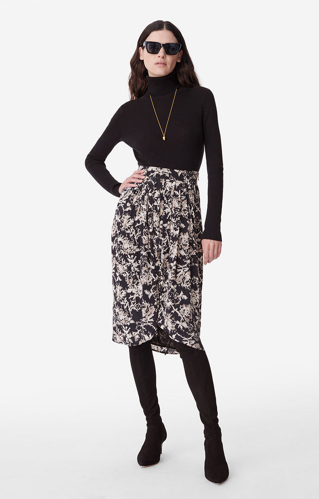 Beauty Skirt in Tan & Black Print  by Vanessa Bruno