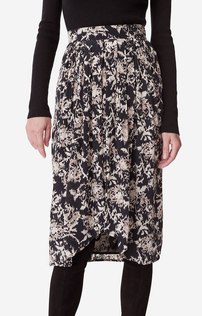 Beauty Skirt in Tan & Black Print  by Vanessa Bruno