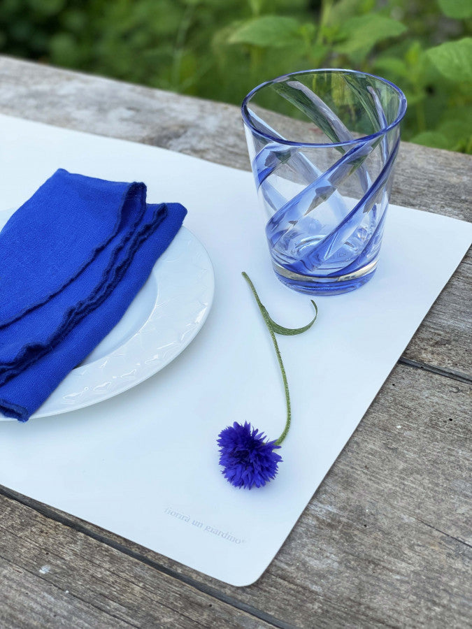 Methacrylate Glass in Blue  By Fiorira Un Giardino -- Set of Four