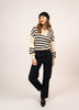 NEW Estaing Sweater in Navy with Cream and Rose Zipper by Saint James