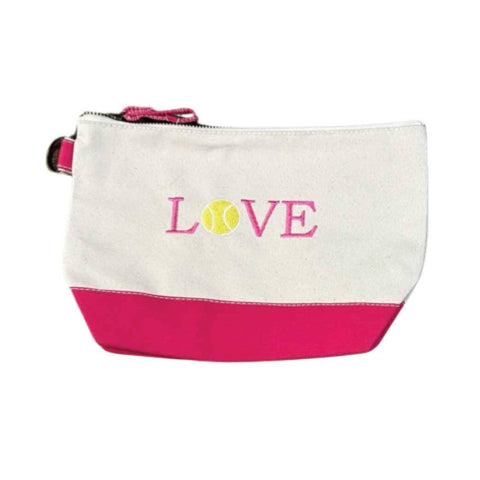 NEW Tennis Themed Embroidered Love Pouch
