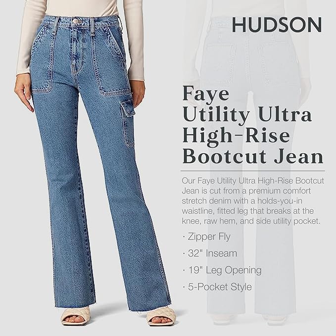Faye Utility Ultra High-Rise Bootcut Jeans by Hudson - The Perfect Provenance