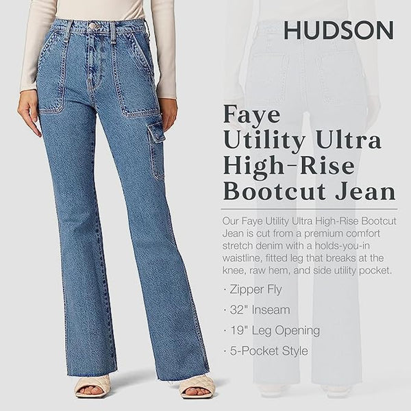 Faye Utility Ultra High-Rise Bootcut Jeans by Hudson - The Perfect Provenance