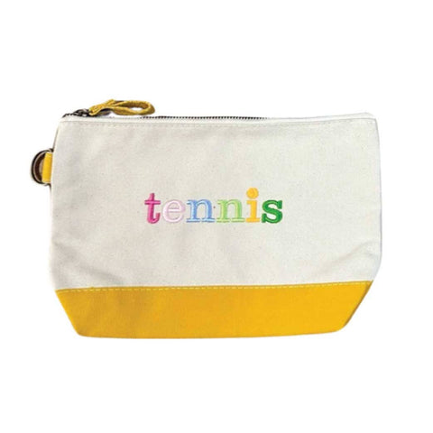 NEW Tennis Themed Embroidered Tennis Pouch