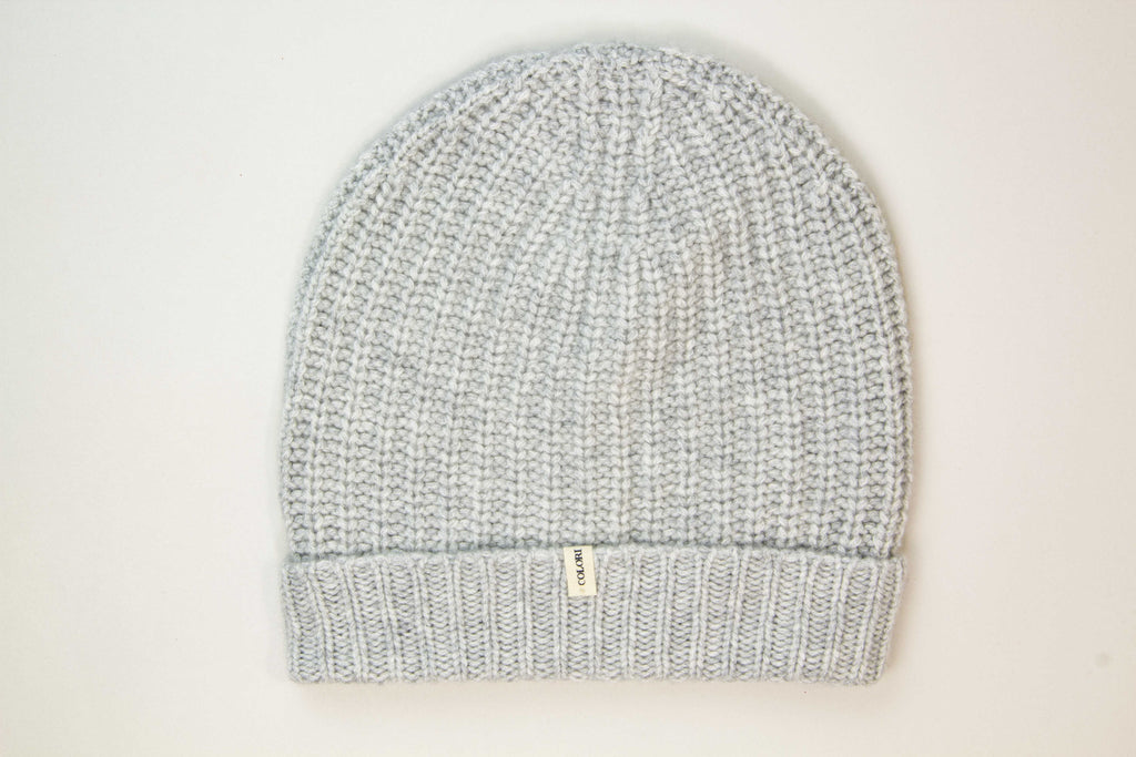 Cashmere Beanie in Shark by 40 Colori