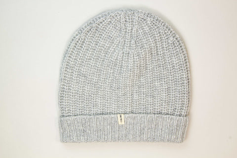 Cashmere Reversible Beanie in Shark by 40 Colori