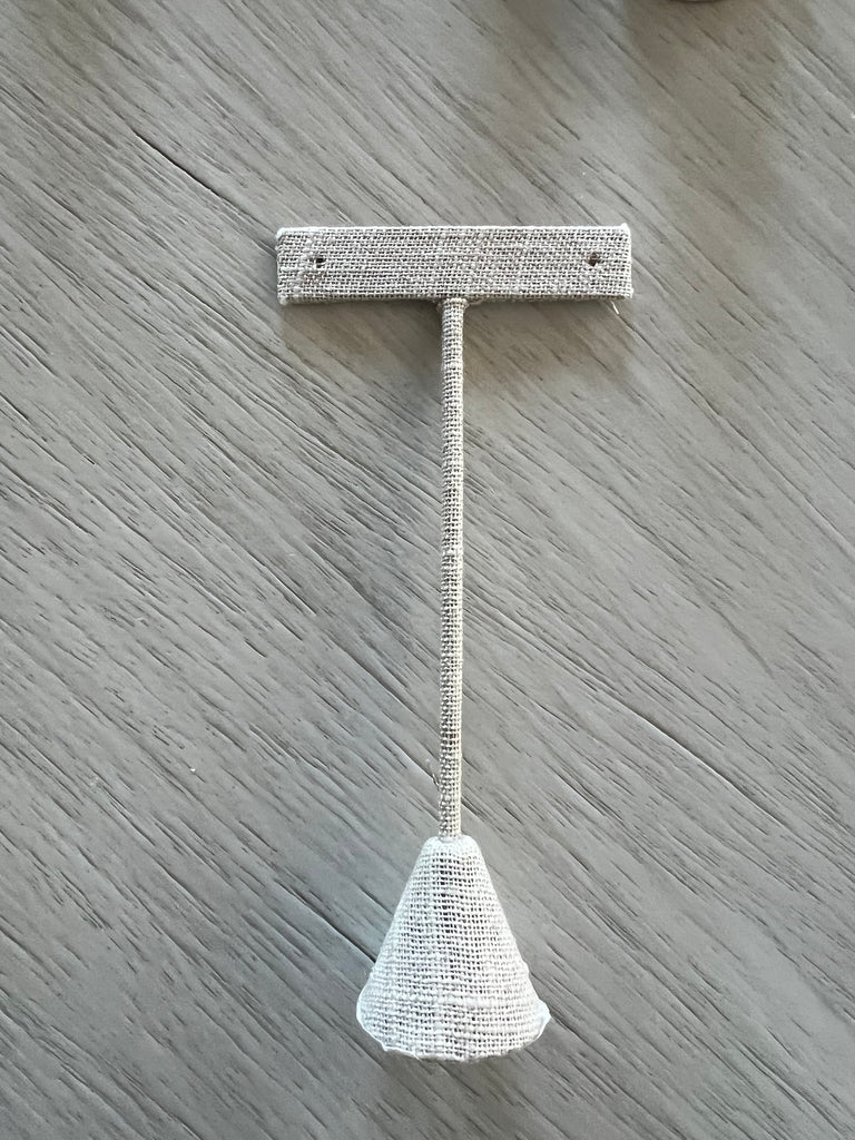 Burlap Pierced Earring Weighted Display Stands