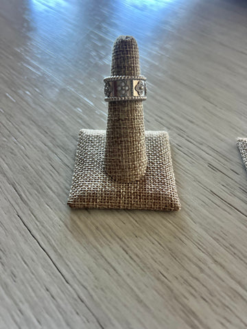 Ring Display Stand Burlap