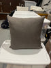Regalia Gray Linen Embroidered Square Pillow by Aandaz -- FLoor Sample