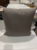 Regalia Gray Linen Embroidered Square Pillow by Aandaz -- FLoor Sample
