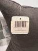 Regalia Gray Linen Embroidered Square Pillow by Aandaz -- FLoor Sample