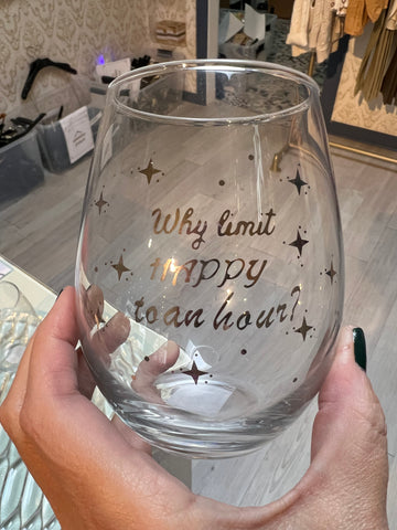 Stemless Wine Goblets with Quotes - The Perfect Provenance