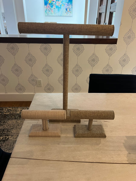 Tall & Short Burlap Bracelet Stand/Display -- Gently Used - The Perfect Provenance