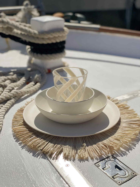 Melamine Dinner Plate in White by Fiorira Un Giardino