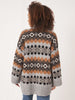 Southwest Pattern Cardigan in Light Grey by Repeat Cashmere