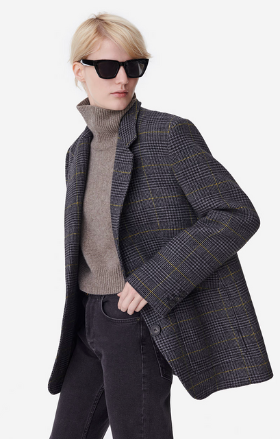 Bradley Blazer in Anthracite Plaid by Vanessa Bruno - The Perfect Provenance