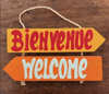 Hand Painted Welcome Signs in Yellow or Orange From St. Barts