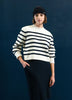Valmeiner Wool Oversized Striped Sweater in Navy & Ivory by Saint James