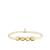 NEW ARRIVALS  -- MAMA Crystal Beaded Stretch Bracelet Available Gold-champagne or Gold-lavender