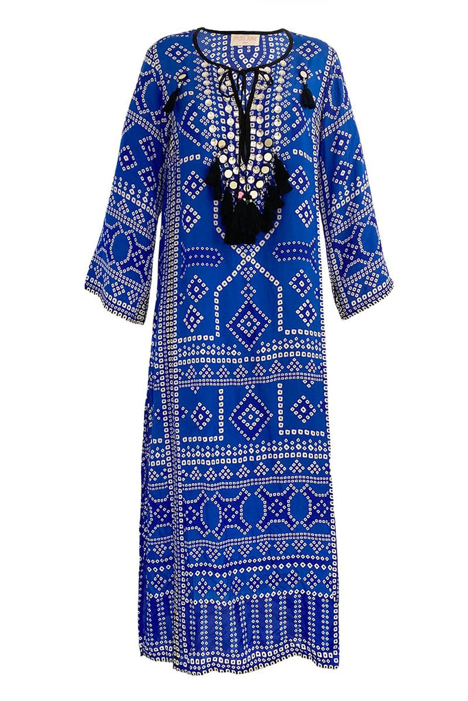 Jorja Dress in Blue and White Print by Miss June