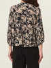 Baltik Blouse in Black with Cream and Tan Graphics By Vanessa Bruno