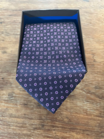 Symmetry Purple Pattern Tie by Robert Talbott
