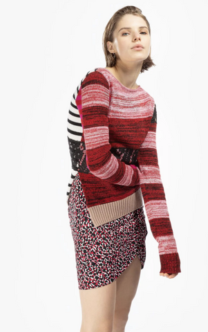 Asymmetric Multicolored Sweater by No. 21