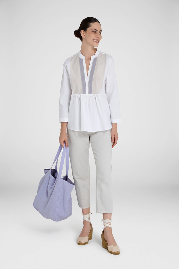 Borsa Linen Tote in Lavender by YC Milano