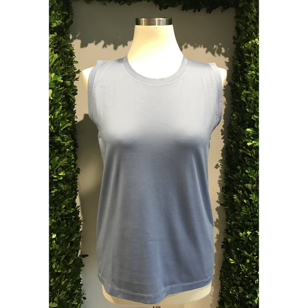 Sleeveless Cotton Tank Top in Blue or Pink by ToneT - The Perfect Provenance