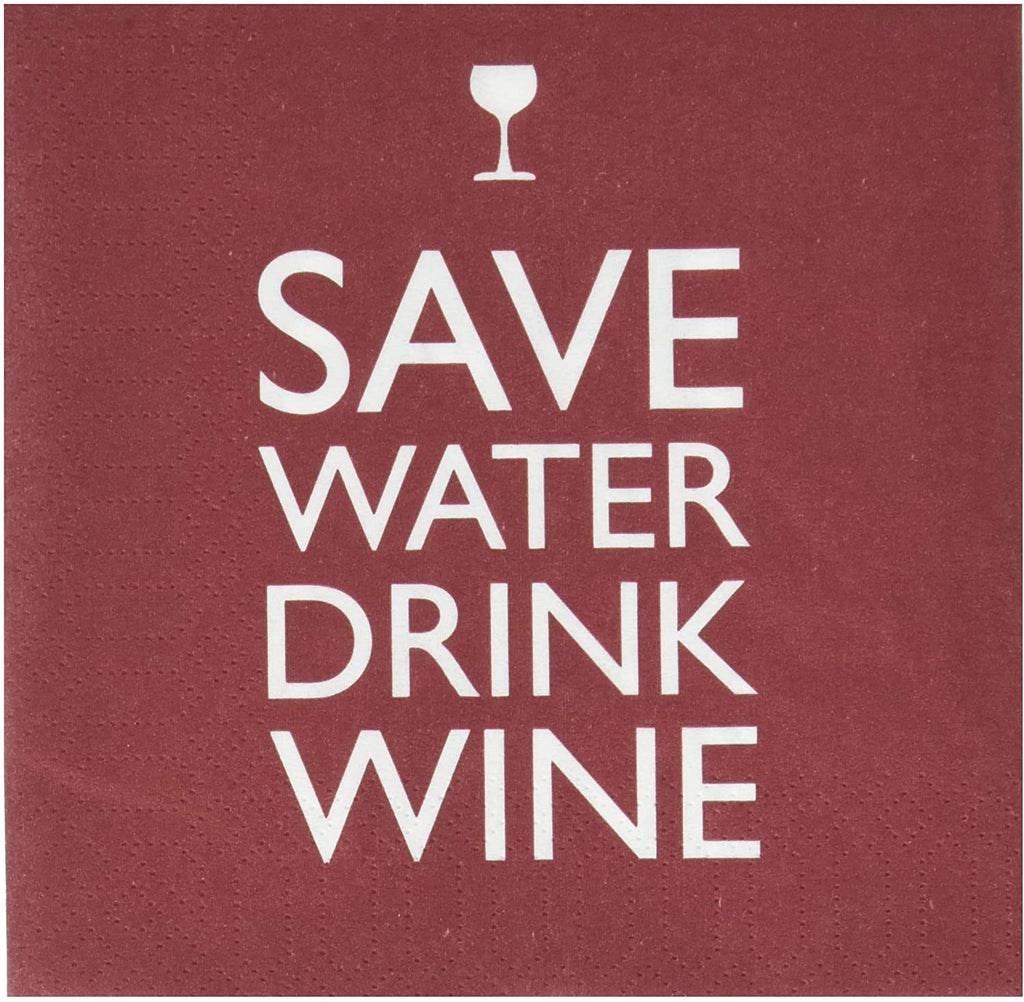 Save Water Drink Wine Napkins
