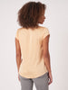Short Sleeve Silk Blouse in Glow Orange by Repeat Cashmere