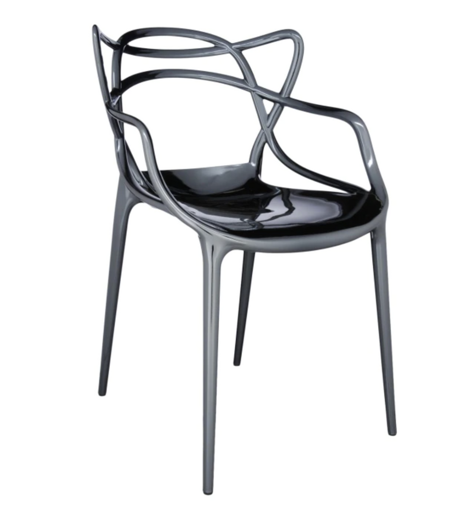 Masters Chairs set of 2 in Titanium by Kartell FLOOR SAMPLE – The