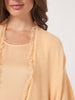Short Sleeve Cashmere Cardigan in Glow Orange by Repeat Cashmere
