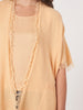 Short Sleeve Cashmere Cardigan in Glow Orange by Repeat Cashmere