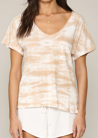 Tan Tie Dye Tee by By Together