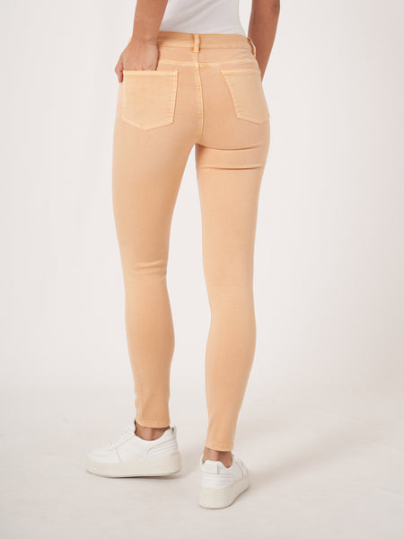Soft Skinny Jeans in Glow Orange by Repeat Cashmere