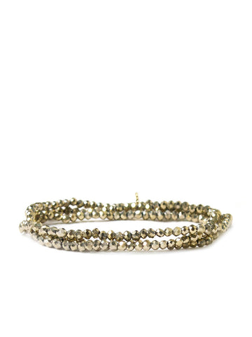 Mini Crystal Wrap Bracelet in Gold by Marlyn Schiff